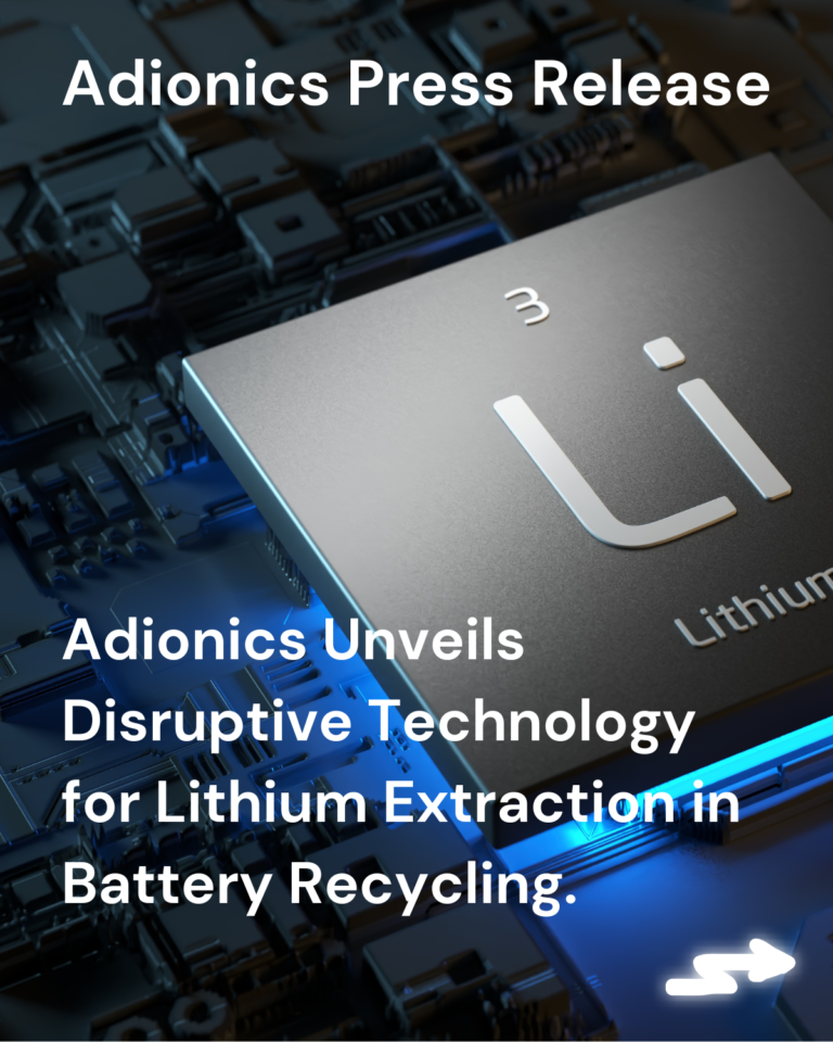 adionics recycling press release